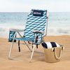 AKTIVE Strandstuhl, klappbar, 64 x 63 x 43/105 cm, Aluminium und Polyester, 5 Positionen, mit Rucksackgriffen, Armlehnen und Seitentaschen, Kippschutz, robust und leicht, Modell Aruba (62416) Bild 2