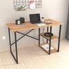 Schreibtisch Nittedal mit Regal 120x60x75cm Eichenoptik [en. casa] Bild 4