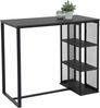 Hela Tische, Bartisch Bistrotisch Klara, Dekor Eiche Dunkelgrau, Metall-Regal-Gestell, 120 x 60 x 103 cm Bild 1