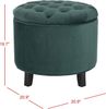 SAFAVIEH Upholstered Ottoman, in Marine, 55 X 55 X 50 Bild 2