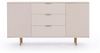 Lomadox Sideboard NADOR-132, 150cm breit, Kaschmir, goldfarbene Metallgriffe und -füße Bild 5