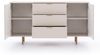 Lomadox Sideboard NADOR-132, 150cm breit, Kaschmir, goldfarbene Metallgriffe und -füße Bild 4