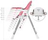 Engel & Storch Baby Hochstuhl TANELI Kinderhochstuhl Babystuhl mitwachsender Hochstuhl Verstellbar und Klappbar, Abnehmbares Tablett und inklusive Spielebogen - in der Farbe Pink Bild 3