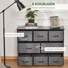 HOMCOM Kommode Aufbewahrungsschrank mit Griffen, Metallgestell, Modern-Design (Sideboard, 1 St, Kommodenschrank), für Schlafzimmer, Wohnzimmer Dunkelgrau Bild 5