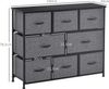HOMCOM Kommode Aufbewahrungsschrank mit Griffen, Metallgestell, Modern-Design (Sideboard, 1 St, Kommodenschrank), für Schlafzimmer, Wohnzimmer Dunkelgrau Bild 2