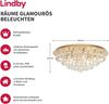 Lindby Deckenleuchten Gillion, Gold / Messing IP20, 8 x 8 W LED Bild 2