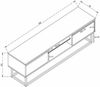 Dmora - Fernsehschrank Themis, Ständer für Wohnzimmerfernseher, Niedriges Wohnzimmer-Sideboard, TV-Ständerbasis, 180x40h50 cm, Schwarz und Eiche Bild 2