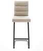 Barstuhl Pela-Flex Webstoff Soft Beige Freischwinger Flach Metall Schwarz Bild 3