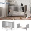 Babybett Tobi Grau 60x120 cm Vitalispa Bild 2