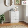 HOMCOM Kommode mit 4 Schubladen (Schubladenkommode, 1 St, Beistellschrank), für Wohnzimmer, Schlafzimmer, Hochglanzweiß 60 x 40 x 85cm Bild 2