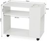 Meerveil Aktenschrank, Büroschrank mit Verstellbaren Trennwänden und Universalrädern Modern Einfach für Büro Arbeitszimmer Wohnzimmer, Weiß (70 x 36 x 60 cm) Bild 3