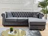Vente-unique - Chesterfield Ecksofa - Samt - Anthrazit - TOLEDO Bild 2