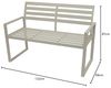 TPFGarden Gartenbank RUGBY (2-Sitzer Holzbank aus Aluminium, mit Armlehnen, Robuste und gemütliche Outdoor Bank weiß), Hochwertige Bank mit den Maßen (BxHxT): 122 x 87 x 59 cm Bild 3