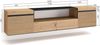 Skraut Home | TV-Schrank, Lowboard | für Wohnzimmer und Esszimmer | 200 x 45 x 35 cm | Für TV-Geräte bis zu 80" | Hängend | Moderner Stil | Eiche Bild 5