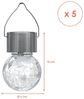 Spetebo LED Solarleuchte Solarleuchten in Bruchglas Optik, Ein-/Ausschalter, LED, warm weiß, Gartenbeleutung Hängekugeln Gartendeko Bild 2