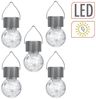Spetebo LED Solarleuchte Solarleuchten in Bruchglas Optik, Ein-/Ausschalter, LED, warm weiß, Gartenbeleutung Hängekugeln Gartendeko Bild 3