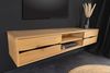riess-ambiente Lowboard LIVING EDGE 160cm natur / schwarz · TV-Schrank mit Wildeichen-Front (Einzelartikel, 1 St), hängend · Wohnzimmer · 2 Türen · Baumkante · Holzfurnier · Industrial Bild 2