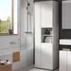 furnling Hochschrank Vera 2 offene Fächer, 3 Türen, Hochglanz Front, Höhe 190 cm, weiß Bild 2