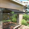 Outsunny Markise mit Handkurbel, höhenverstellbar, UV 30+, inkl. Wandhalterung (elektrische Markise, 1-St, Klemmmarkise) 300 cm breit, für Terrasse Balkon, Dunkelgrau Bild 2