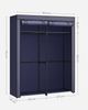 Songmics Stoffschrank mit 2 Kleiderstangen, faltbar, Stoff Dunkelblau, 140 x 43 x 174 cm Bild 4