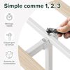 Zinus Piper Upholstered Platform Bed, 160x200 cm, horizontal, Paneled Headboard, Wooden Slat Support, Easy Assembly, Off White Bild 5
