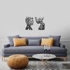 dekoratives Wandaccessoire aus Metall, 'Tree Man And Woman', Schwarz Bild 2