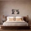 dekoratives Wandaccessoire aus Metall, 'Tree Man And Woman', Schwarz Bild 3