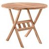 Gartentisch rund Teak Durchmesser 80 cm Bild 3