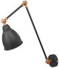 'Mississippi' Wandleuchte Schwarz Metall mit langem Schwenkarm verstellbar Glockenförmig Modernes Design Bild 4