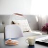 LED Tischleuchte, Touchdimmer, Holzoptik, Flexo, H 32 cm Bild 2