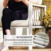 Outsunny Sitzgruppe mit Zweisitzer, 2 Sessel, Glastisch, Kissen, rutschfesten Matte, (Lounge-Set, 4-tlg, Gartenmöbel Set), für Garten Balkon Cremeweiß Bild 5