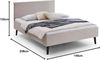 Meise Möbel Polsterbett Leira, 140x200 cm, beige Bild 2