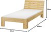 Futon, Einzel Bett 90 x 200 cm Kiefer massiv mit Rollrost 60.67-09-Tina Bild 2