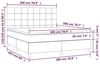 vidaXL Boxspringbett mit Matratze Schwarz 180x200 cm Stoff 3141795 Bild 3