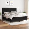 vidaXL Boxspringbett mit Matratze Schwarz 180x200 cm Stoff 3141795 Bild 2