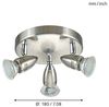 Eglo 95824 Spot Magnum LED Stahl nickel-matt, chrom GU10 3X2,8W Ø18cm Bild 5
