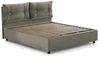 Talamo Italia - Rita Doppelbett, Bettkasten mit Stoffbezug, 100 % Made in Italy, Öffnung vorne, inklusive Matratze 160x190 cm, Taupe Bild 5