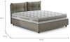 Talamo Italia - Rita Doppelbett, Bettkasten mit Stoffbezug, 100 % Made in Italy, Öffnung vorne, inklusive Matratze 160x190 cm, Taupe Bild 2