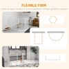 PawHut Freigehege Hundeabsperrgitter mit 8 Platten, Stahl, Weiß 154 x 154 x 90 cm Bild 3