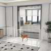 PawHut Freigehege Hundeabsperrgitter mit 8 Platten, Stahl, Weiß 154 x 154 x 90 cm Bild 2