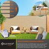 KESSER® PVC Sichtschutzmatte Sichtschutzzaun 80x300 cm | Balkonverkleidung Windschutz | verstärkte Lamellen für Garten Balkon & Terrasse | Balkonumrandung inkl. Kabelbindern & Abdeckung Bambus Bild 3