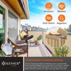 KESSER® PVC Sichtschutzmatte Sichtschutzzaun 80x300 cm | Balkonverkleidung Windschutz | verstärkte Lamellen für Garten Balkon & Terrasse | Balkonumrandung inkl. Kabelbindern & Abdeckung Bambus Bild 4