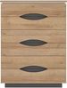 Forte INVERELL Sideboard mit 6 Schubladen, Holzwerkstoff, Riviera Eiche/Uni Wolfram Grau, B x H x T: 81,4 x 108,2 x 41,8 cm Bild 4