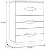 Forte INVERELL Sideboard mit 6 Schubladen, Holzwerkstoff, Riviera Eiche/Uni Wolfram Grau, B x H x T: 81,4 x 108,2 x 41,8 cm Bild 3