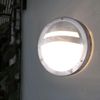 LED Wandleuchte, Stahl verzinkt, Glas weiß, D 28,5 cm Bild 2