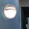 LED Wandleuchte, Stahl verzinkt, Glas weiß, D 28,5 cm Bild 4