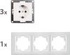 Steckdosen Set McPower Flair ''Beginner 3S-Style Profi'' weiß + Glasrahmen Bild 2