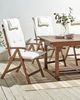 Set mit 6 Stühlen und Sitzkissen AMANTEA Akazienholz Cremeweiß Bild 2