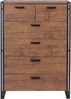 Highboard HWC-A27, 6 Schubladen, 115 x 80 x 40 cm ,3D-Struktur, Wildeiche-Optik Bild 5