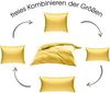 Bettwaesche-mit-Stil Mako-Satin / Baumwollsatin Bettwäsche uni / einfarbig gelb Kissenbezug 60x80 cm Bild 4